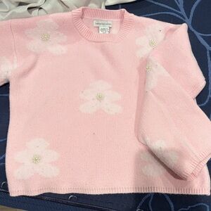 cupcakes & cashmere Pink Floral Kids Sweater